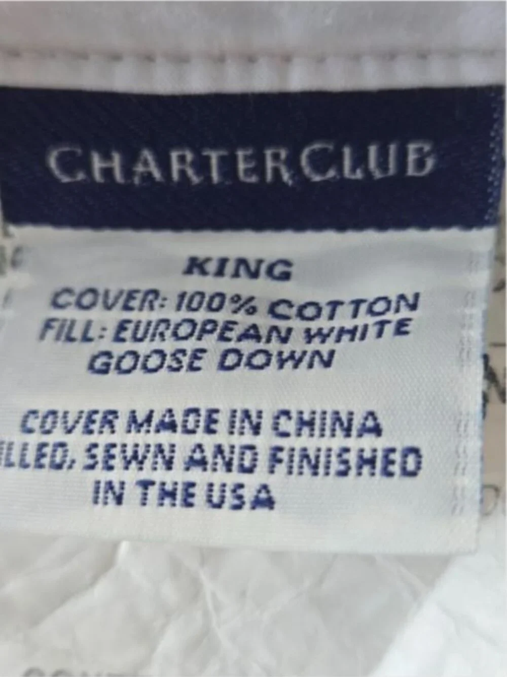 Two Charter Club European White Goose Down King Pillows w/protectors-Med-6